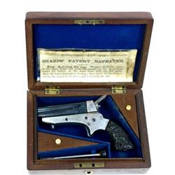 Cased London Sharps .22 cal. four shot Deringer