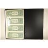 Image 2 : UNCUT SHEET OF 4-2009 US $1 FRN'S CRISP UNC IN