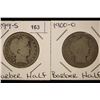 Image 1 : 1899-S & 1900-O BARBER SILVER HALF DOLLARS