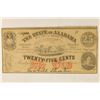 Image 1 : 1863 STATE OF ALABAMA 25 CENT OBSOLETE BANK NOTE