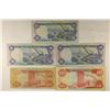 Image 2 : 5 BANK OF JAMAICA BILLS.  2-1981 & 1-1982 $10 AND