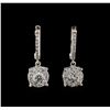 Image 1 : 14KT White Gold 1.03 ctw Diamond Earrings