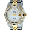 Image 1 : Rolex Mens 2 Tone MOP String Diamond & Sapphire 36MM Datejust Wristwatch