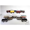 Image 1 : Twelve vintage Hornby tin plate O gauge rail cars including passenger cars, freight cars, open cars,