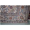 Image 2 : Large100% Iranian wool carpet "Kashan" with center medallion, cream background and overall floral de