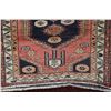 Image 2 : 100% Iranian wool area carpet runner "Ardedil" with triple medallion in colours of red, orange, gree