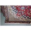 Image 2 : 100% Iranian wool area carpet "Najaf Abad" with center medallion, overall floral design and red back