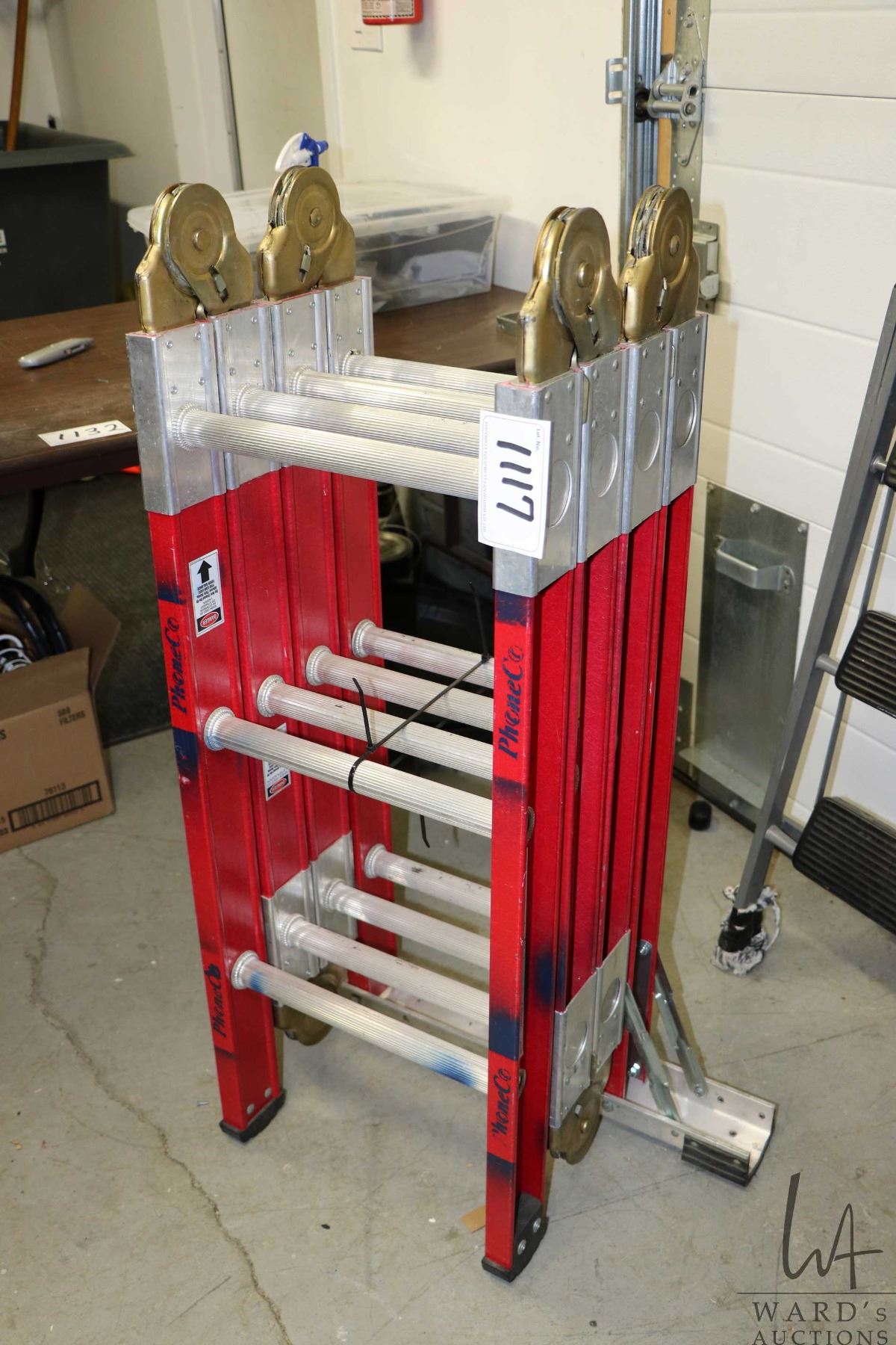 13' mutli folding ladder fiberglass Note: Items located at Associated ...