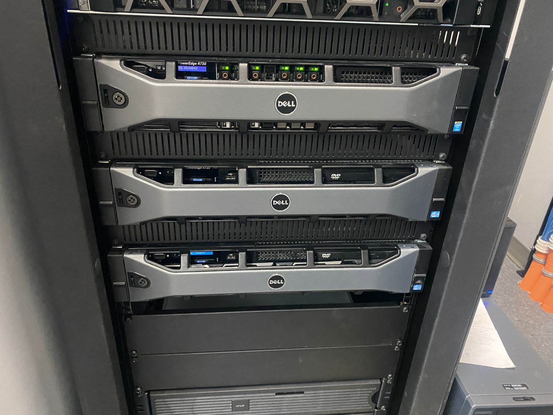 Computer mainframe including dell poweredge 730 computer