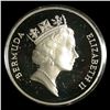 Image 2 : Bermuda 2 Dollars 1993 Humpback Whale, Silver Proof