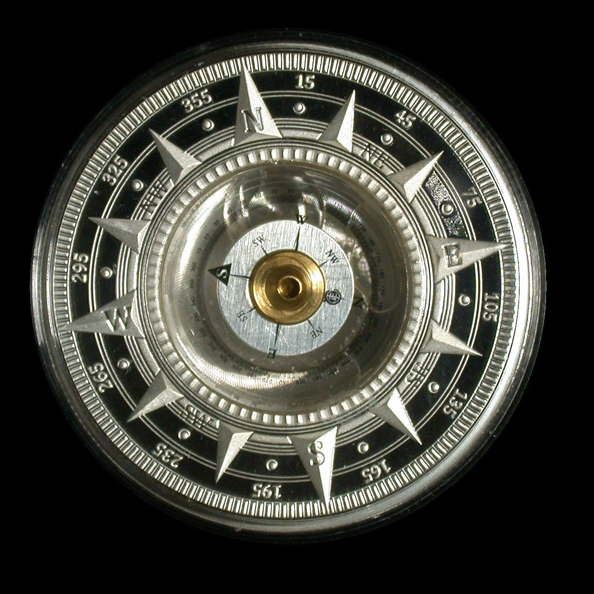 Solomon Island $5 2020 Compass Coin, 2.5 oz Silver