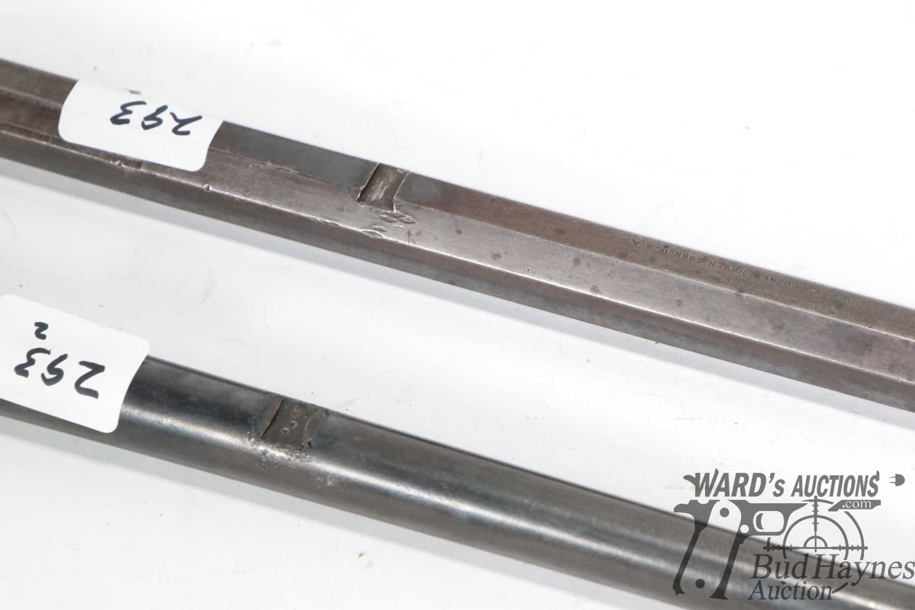Two rifle barrels including Hexagon Winchester .38-56 WCF and ...