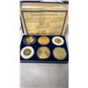 Image 1 : AMERICA'S RARE GOLD TRIBUTE PROOF COLLECTION 24KT - 6 COINS PURE GOLD CLAD  BRONZE