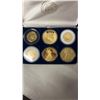 Image 2 : AMERICA'S RARE GOLD TRIBUTE PROOF COLLECTION 24KT - 6 COINS PURE GOLD CLAD  BRONZE