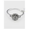 Image 2 : NEW STERLING SILVER DIAMOND COCKTAIL RING, 11 DIAMONDS (0.12CTS), W/A $700.00, SIZE 7,  DIAMOND IS T