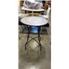 Image 5 : TILE AND METAL 3 PIECE BISTRO SET WITH 2 FOLDING CHAIRS