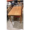 Image 1 : PINE DINING TABLE WITH 4 CHAIRS