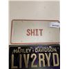 Image 2 : HARLEY DAVIDSON LICENSE PLATE AND CURSE WORD LICENSE PLATE