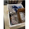 Image 2 : BOX OF NEW PINS, WIRED EARBUDS AND  TEMEPERED GLASS SCREEN PROTECTORS