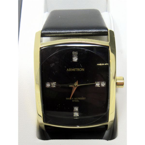 New Mans Black/Gold Armitron Watch