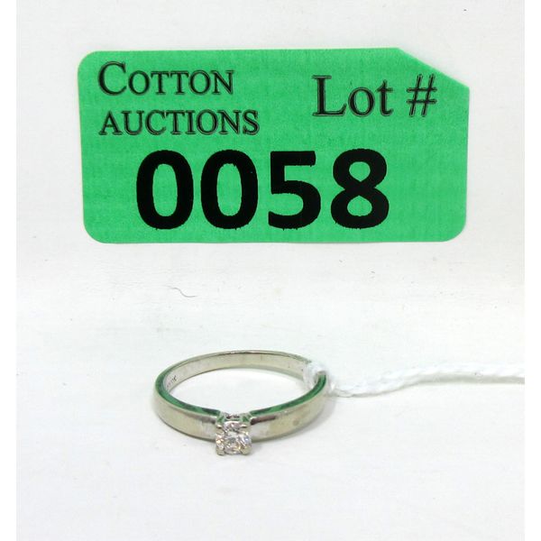 10 KT White Gold .14 Carat Diamond Solitaire Ring