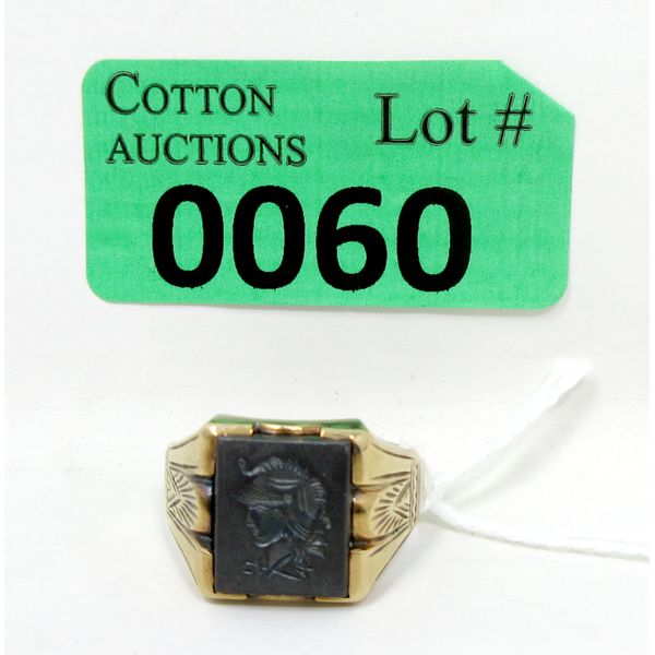 10 KT Yellow Gold Intaglio Signet Ring