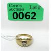 Image 1 : 10 KT Gold Diamond Star Dome Ring - Size 10