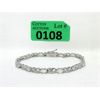 Image 1 : White Topaz & Diamond Tennis Bracelet 