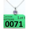 Image 1 : Purple Amethyst & Diamond Sterling Silver Pendant