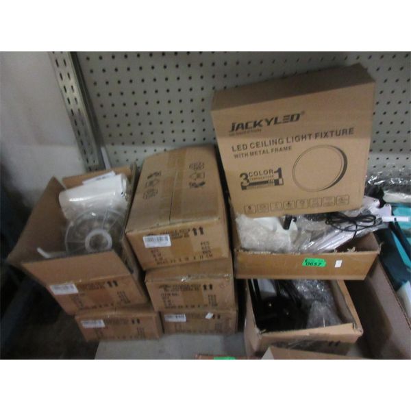 8 Piece Lot of Assorted Lights & Light Fixtures