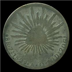 1829 Mexico 8 Reales Rare Nice Circulated (COI-5245)