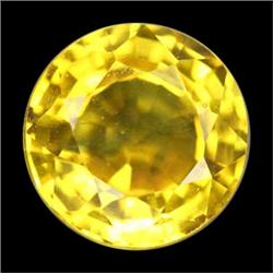 0.75ct Wonderful Round Cut Yellow Natural Sapphire Rare VS (GEM-14429)