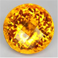 25.40ct Excellent  Golden Yellow Round Citrine  (GEM-16341)