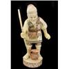 Image 1 : Rare Bone/Ivory Handcarved Fisherman Statue (ANT-849)