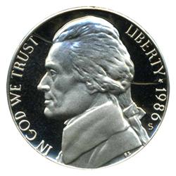 1986S Jefferson Nickel PROOF PCGS Top Graded DCAM (COI-4419)