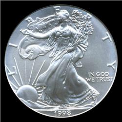 1998 US Silver Eagle Coin Graded MS70  (COI-4633)