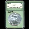 Image 2 : 2001 US Silver Eagle Coin Graded MS70  (COI-4637)