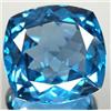 36.50ct Bewitching Cushion Top Best Of Swiss Blue Topaz (GEM-16465)