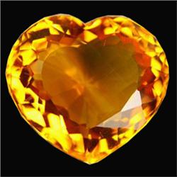 28.15ct Fantastic Heart Shape Golden Yellow Citrine  (GEM-16701)