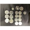 Image 1 : ASSORTED CANADIAN COINS :$1, 50CENT, 25CENT, AND USA 1943 PENNY