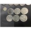 Image 2 : ASSORTED CANADIAN COINS :$1, 50CENT, 25CENT, AND USA 1943 PENNY