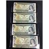 Image 1 : 4X SEQUENTIAL CANADIAN $1 BILLS *AK37673[25-28]*