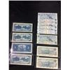 Image 2 : 12 CANADIAN $5 BILLS; 1937, 3 1954, 1972, 1979 AND 6 1986