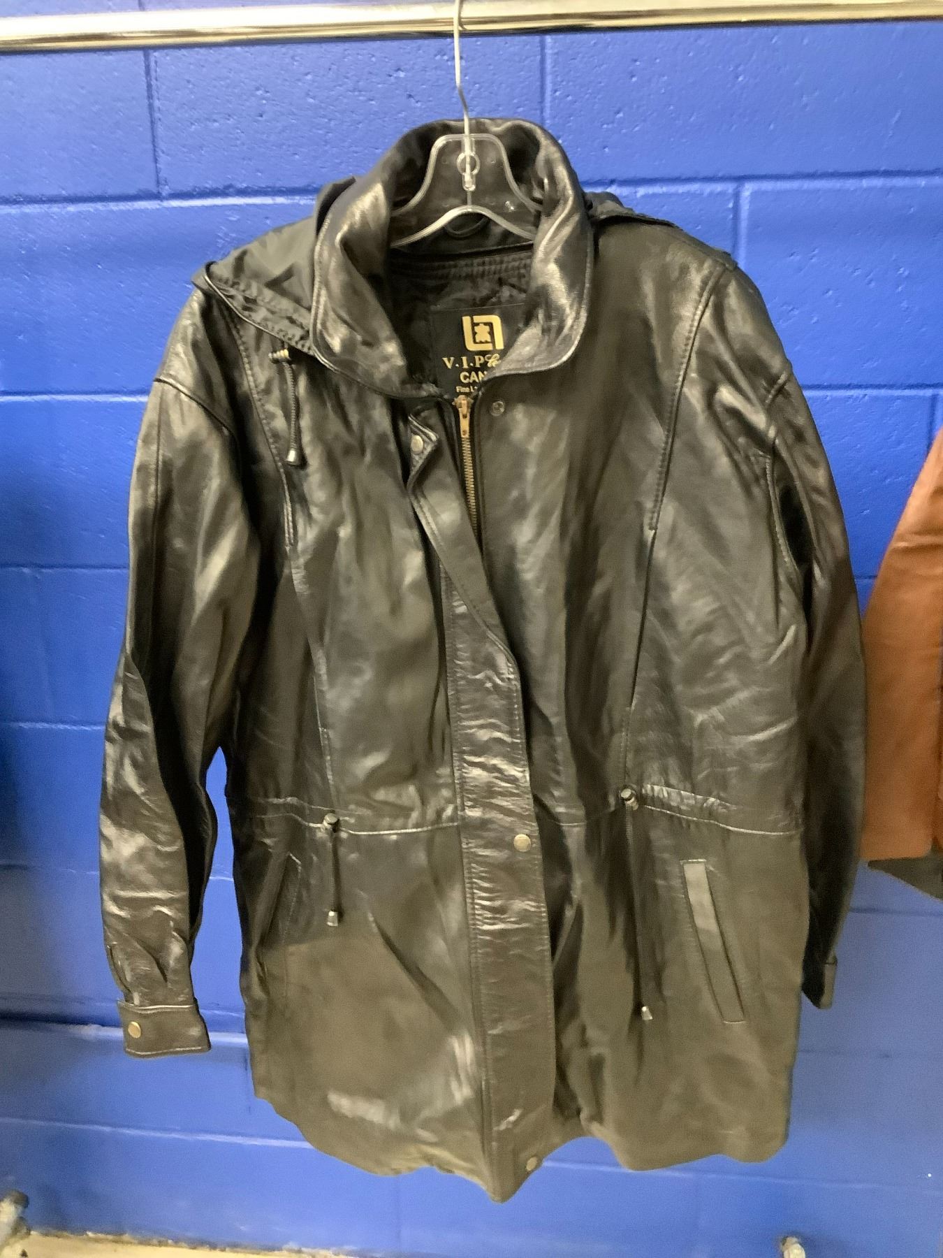NEW WITHOUT TAGS VIP LEATHERS CANADA FINE LAMBSKIN LEATHER JACKET SIZE XL