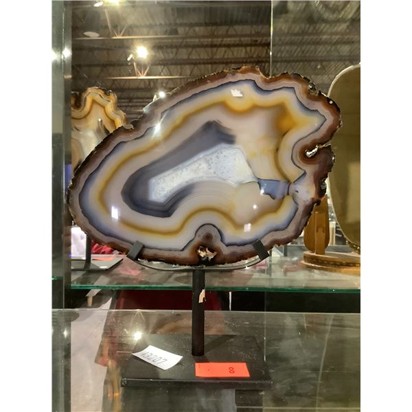 AGATE GEODE ON STAND 6" X 8.5"