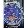 Image 2 : NEW MENS LATOR CALIBRE L800 TOURBILLON BIG CALENDAR AUTOMATIC WATCH, BLUE DIAL, GLASS EXHIBITION