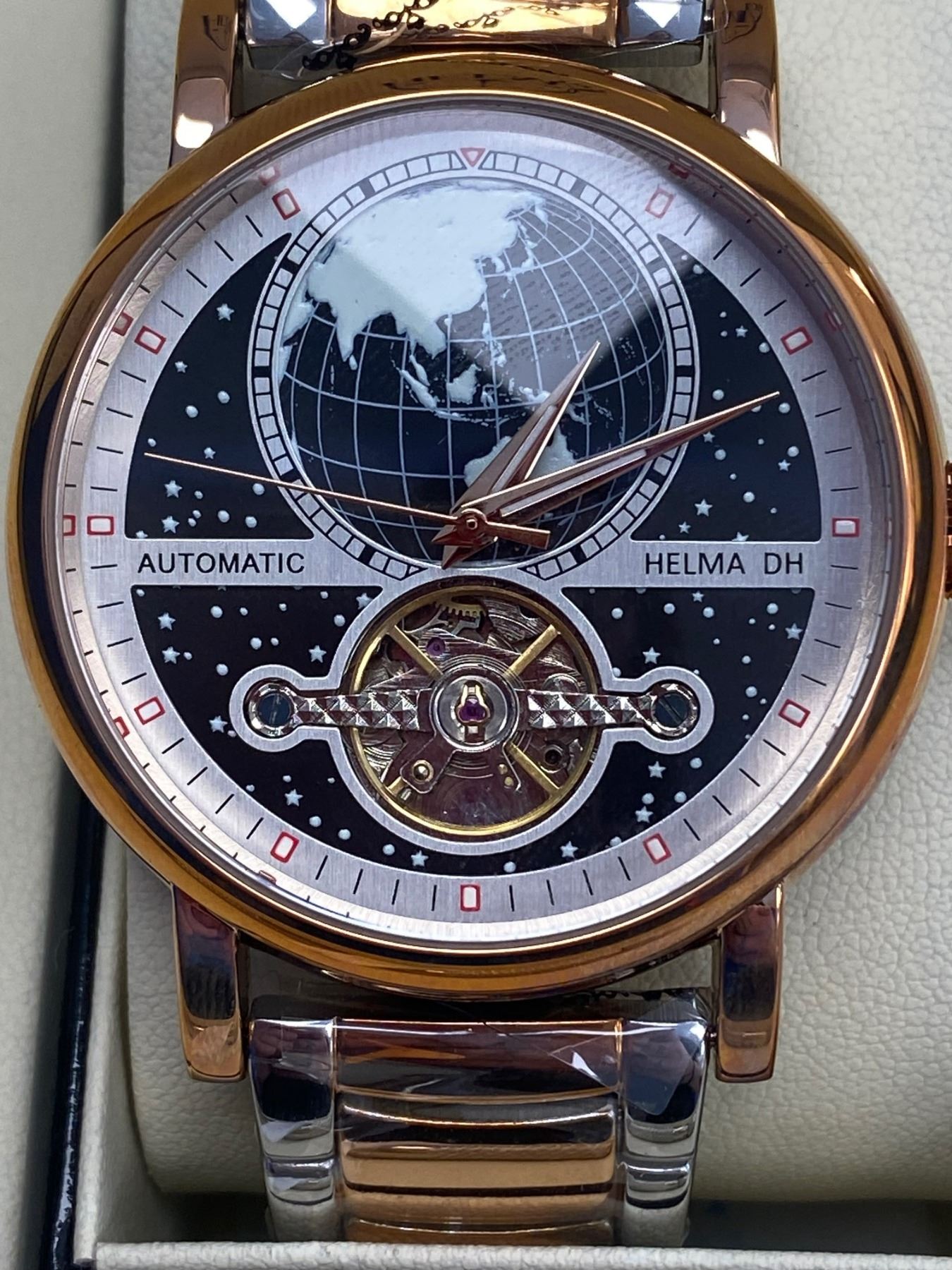 NEW MEN'S HELMA DH AUTOMATIC WORLD VIEW WATCH, TOURBILLON MOVEMENT ...
