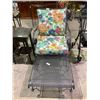 Image 2 : METAL FRAME MESH PATIO CHAIR WITH OTTOMAN