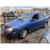 Image 1 : *NO REG, PARTS ONLY, MUST TOW* 2005 FORD FOCUS, 4DRSD, BLUE, GAS, MANUAL, VIN 1FAFP34N05W149872,