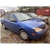 Image 2 : *NO REG, PARTS ONLY, MUST TOW* 2005 FORD FOCUS, 4DRSD, BLUE, GAS, MANUAL, VIN 1FAFP34N05W149872,